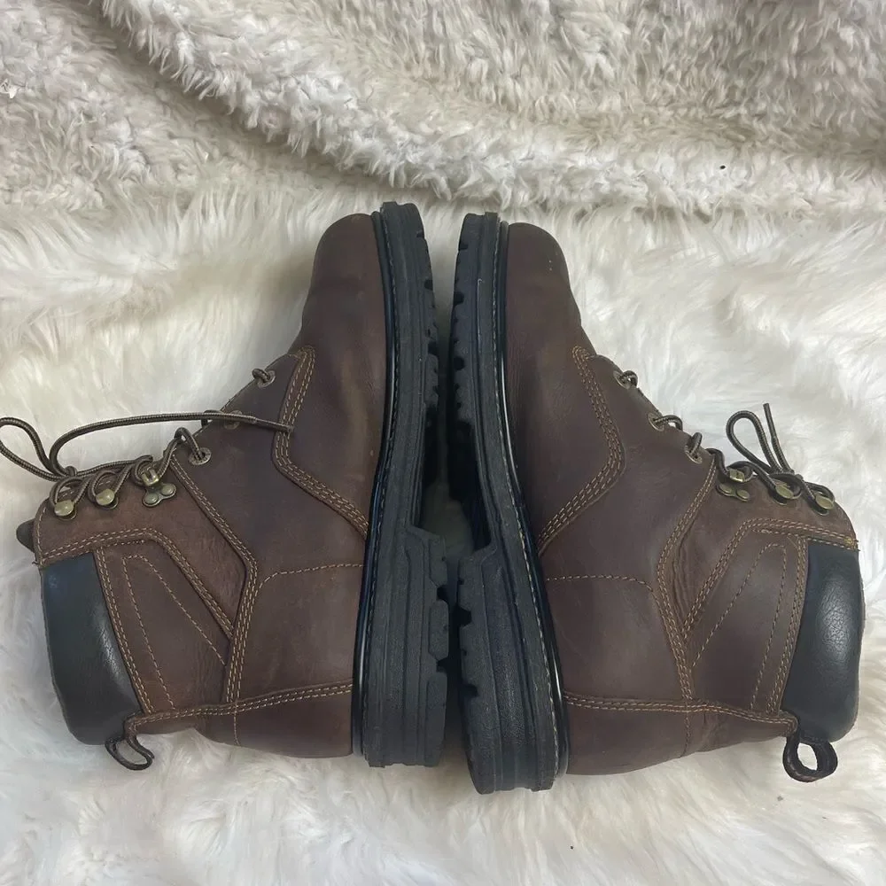 Wolverine Men SZ 12M Leather Brown Boots Work Composite Toe Waterproof W10104